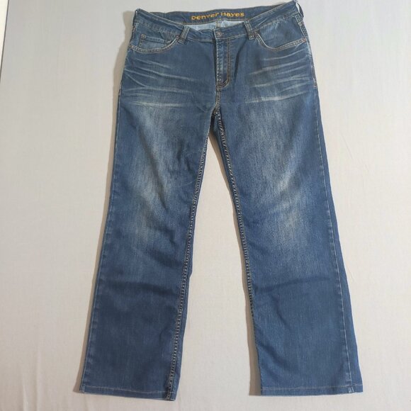 Denver Hayes Bootcut jeans men's size 38/32 dark washed ink blue colour - Picture 1 of 13